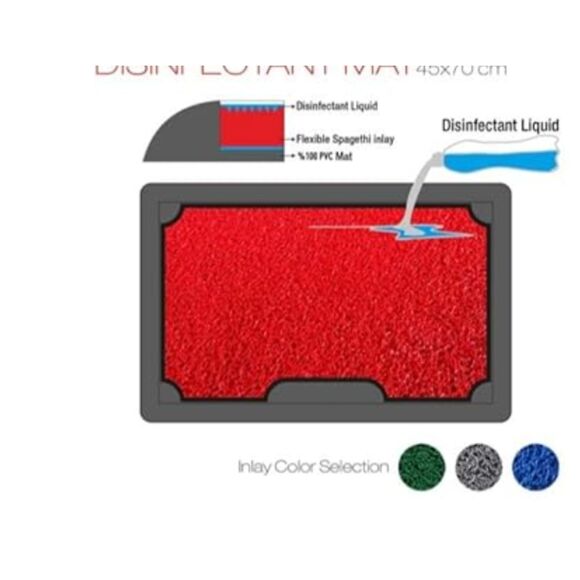 J & V Textiles 2 Piece Disinfectant Door Mat 18 x 28 Heavy Duty Indoor Outdoor - Picture 2 of 4